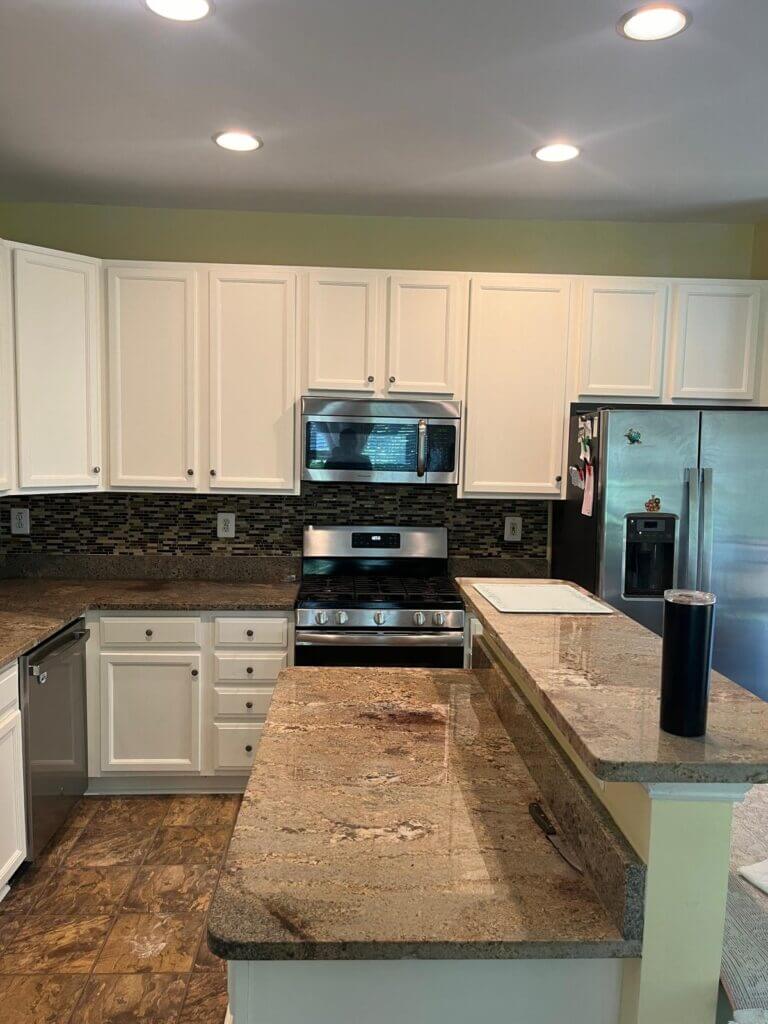 Smooth cabinet coating Northern Virginia remodel