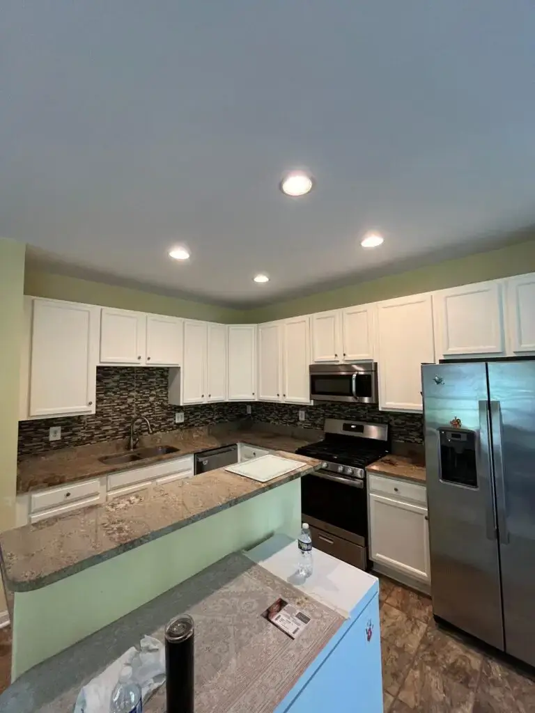 Factory‑finish cabinet painting Alexandria VA home
