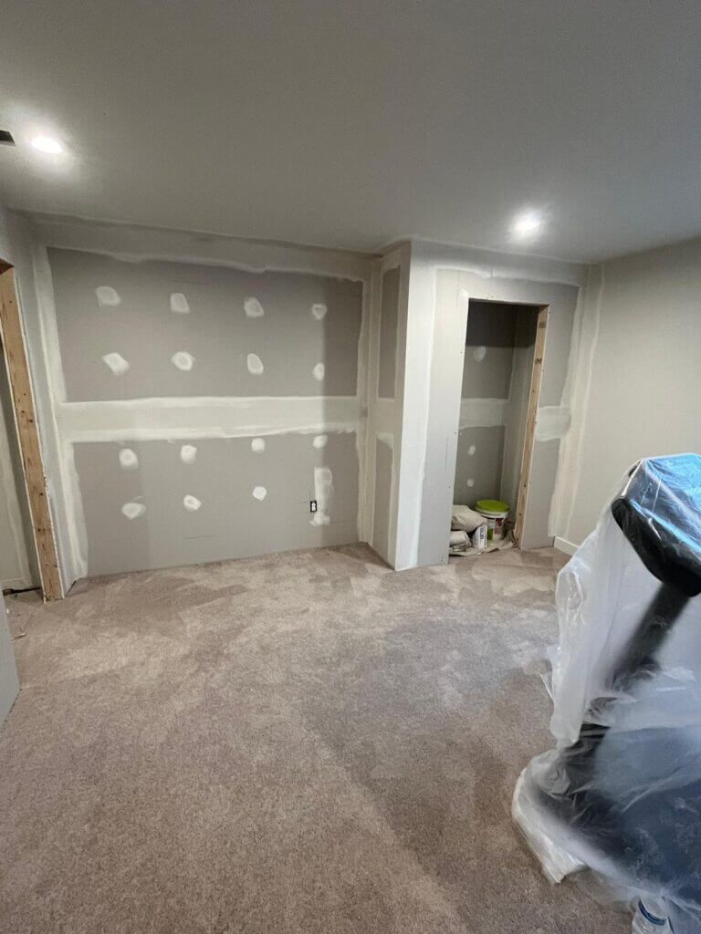 Professional drywall patching and repair team